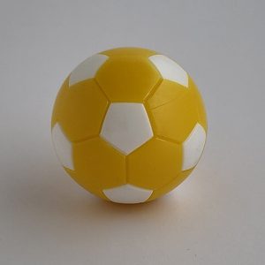 Pallina ricambio Calcio Balilla &Oslash; 36 mm. Bianca e Gialla
