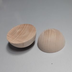 Mezza Sfera &Oslash; 40 x 30 mm. LEGNO DI FAGGIO