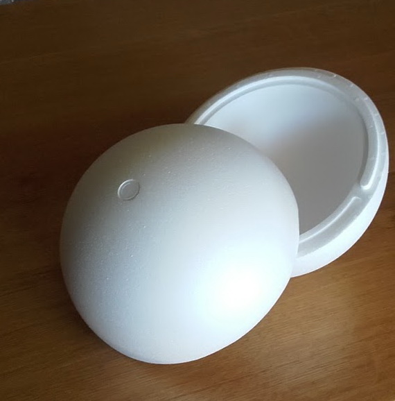 Sfera Ø 250 mm. POLISTIROLO CAVA (2 PEZZI A INCASTRO)