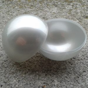 Sfera &Oslash; 50 mm. Polistirene ARGENTO senza gancio