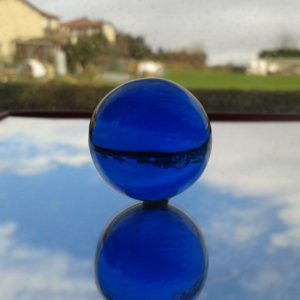 Sfera &Oslash; 25 mm. CRISTALLO TRASP. BLU