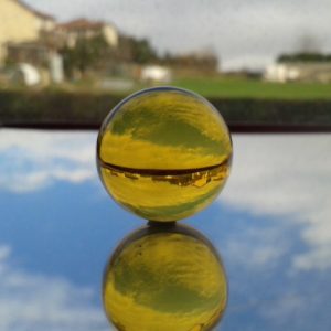 Sfera &Oslash; 30 mm. CRISTALLO TRASP. GIALLO