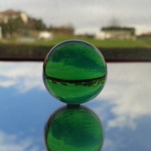 Sfera &Oslash; 40 mm. CRISTALLO TRASP. VERDE