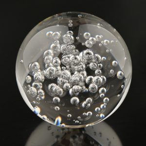 Sfera &Oslash; 50 mm. CRISTALLO TRASPARENTE CON BOLLICINE