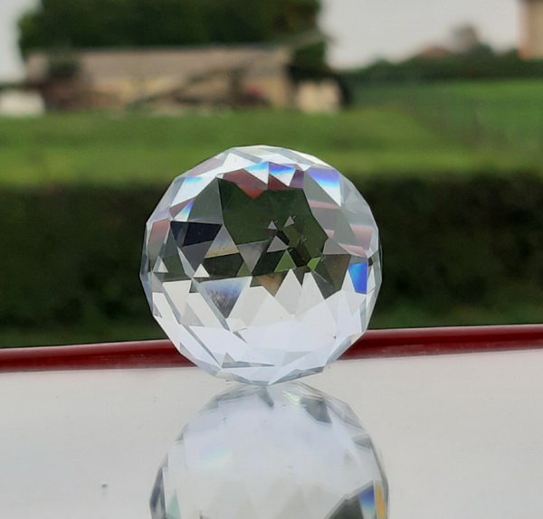 Sfera Ø 80 mm. CRISTALLO SFACCETTATA PIANA
