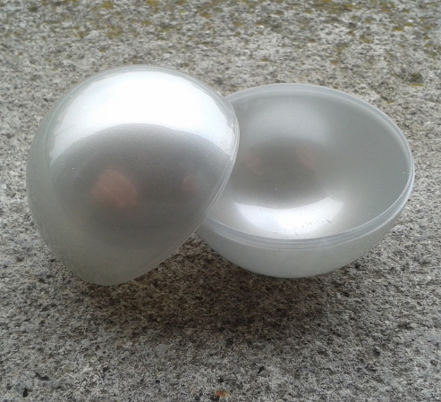 Sfera Ø 50 mm. Polistirene ARGENTO senza gancio